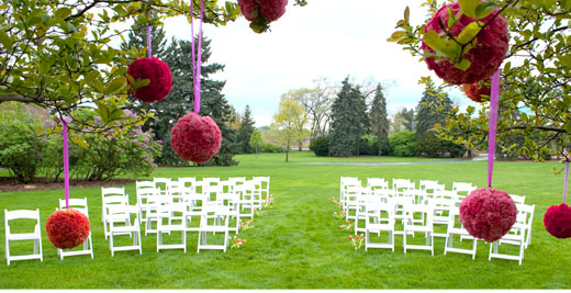 Danada House equipment - white garden chairs